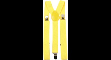 Lichtgele effen bretels - Heren bretels - volwassenen