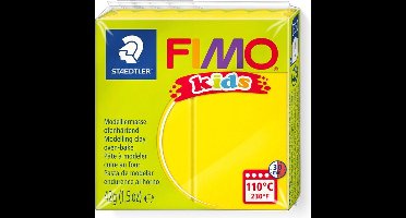 FIMO kids 8030 - ovenhardende boetseerklei - blokje 42 g - geel