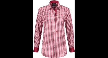 Oktoberfest - Blouse Rood-Wit - Hertenborduurwerk - Dames - Maat M