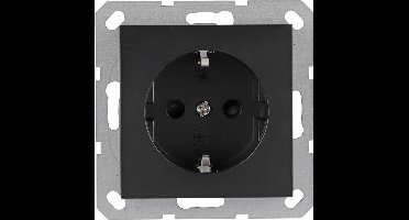 Q-Link Mql s-linbouw contactdoos zwart 1-voudig randaarde