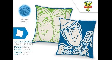 Disney Pixar Toy Story Woody Kussen Groen / Blauw - 45 x 45 CM