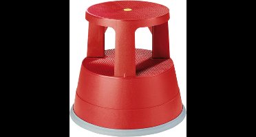 BRASQ Opstapkrukje Rood ST200 - Verrijdbaar - Draagvermogen 150 kg - Opstapkruk - Opstapje - Opstapkrukje volwassenen - Olifantenvoet