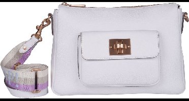 JOOP! Leren Schoudertas Carino Jasmina Shoulderbag White Wit
