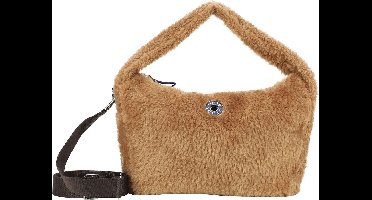 JOOP! Schoudertas Soffice Vivianna Hobo Bag Olive Night Lichtbruin