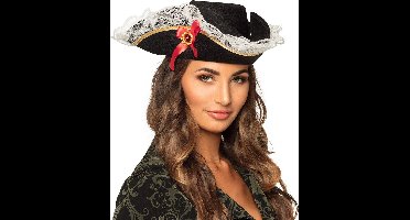 Luxe Dames pirate hoed Bonney mt.57/58 - Carnaval Piraat festival carnaval thema feest party