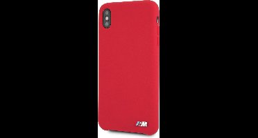 Rood hoesje BMW - Backcover - iPhone XS Max - Hard Case - Logo M