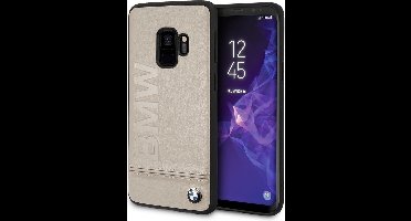 BMW Leren Back Cover - Geschikt voor Samsung Galaxy S9 (G960) - Taupe
