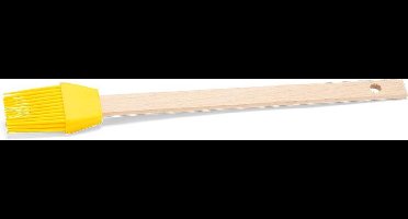 Patisse Bakkwast 27 Cm Siliconen/hout Geel 2-delig