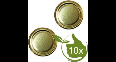 Twist-off deksel 48 mm goud / 10 stuks