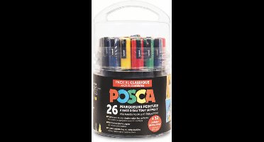 Posca XL Markers Set - 26 Stiften op waterbasis voor elk oppervlak