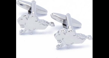 Manchetknopen - Singapore Kaart Outline