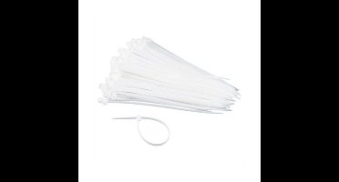 Generic Klein huishoudelijke accessoires Nylon tiewraps, 100 mm lang, 2.5 mm breed, wit