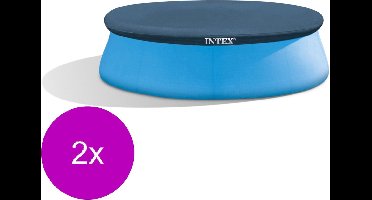 Intex Afdekzeil Easy Set Rond - Afdekzeilen - 2 x 221x30 cm Grijs