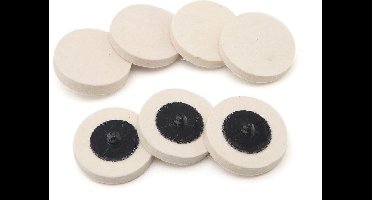 7 Stuks Polijstvilt met Roll on opname 75 mm