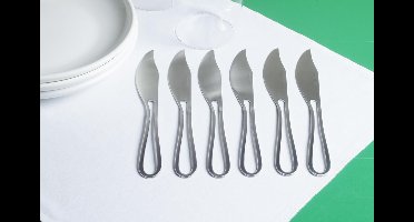 Outline Bestek 6 vis messen glimmend