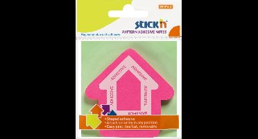 Stick'n Memoblok Pijl 360 Graden - 70x70mm - Magenta - 50 Memoblaadjes