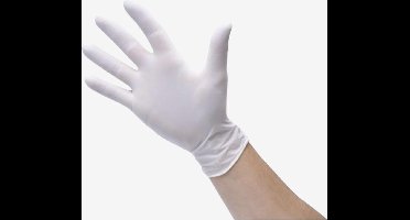Handschoenen Wegwerp-Latex  Gloves -Powder Free disposablos- 100 st-Wit Maat -XL