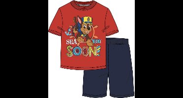 Paw Patrol pyjama - rood - blauw - maat 128 / 8 jaar