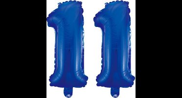 Folieballon 11 jaar blauw 86cm