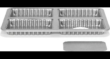 Patisse Mini Quichevorm Silver Top Losse Bodem - 4 stuks