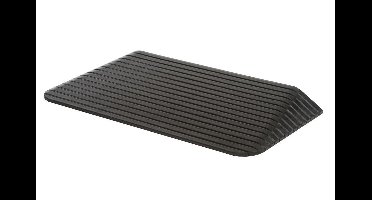 Budget Rubberen Drempelhulp 9,0 cm - Toepassingsgebied: Buiten - Breedte: 90 cm - Hoogte: 9 cm - Diepte: 53.5 cm - Antislip - Oprijplaat - Drempelhelling - Oprijhelling