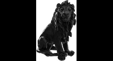 Leeuw BEELD LEEUW ZWART HOOGTE 31 CM Decoratief beeld Lion Zwart – Leeuw