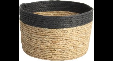 Gusta - Opbergmand - Jute Zwart - ø30x18cm