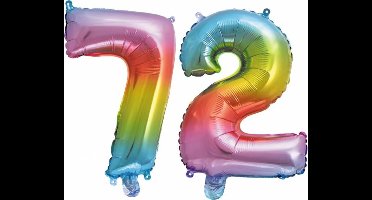 Folieballon nr. 72 Regenboog 86cm