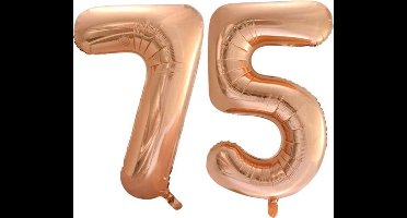 Folieballon nr. 75 Rosé Goud 86cm