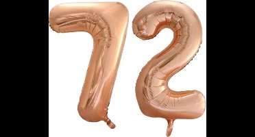 Folieballon nr. 72 Rosé Goud 86cm