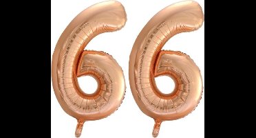 Folieballon nr. 66 Rosé Goud 86cm