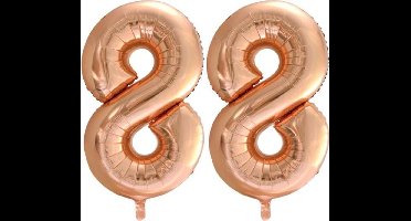 Folieballon nr. 88 Rosé Goud 86cm