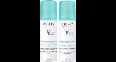 Vichy Déodorant Transpiration Intense 48H - Aluminiumzouten om effectief de zweetproductie te verminderen - Voordeelbundel 2x 125ml