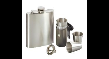 RVS Heupfles set - 7 delig