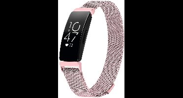 Bandje geschikt voor Fitbit Inspire HR - Roségoud Milanese Band