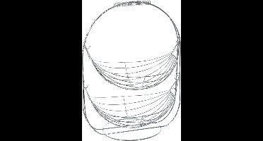 Secret de gourmet Fruitschaal - zilver - metaal - 34 x 25 x 46 cm - Dubbele etagere - fruitmanden - Draadmand van metaal