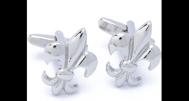 Manchetknopen - Franse Lelie Zilver