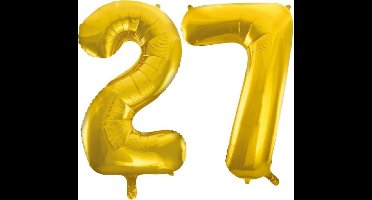 Folieballon nr. 27 Goud 86cm