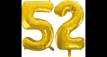 Folieballon nr. 52 Goud 86cm