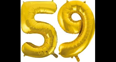 Folieballon nr. 59 Goud 86cm