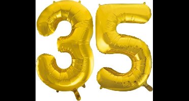 Folieballon nr. 35 Goud 86cm