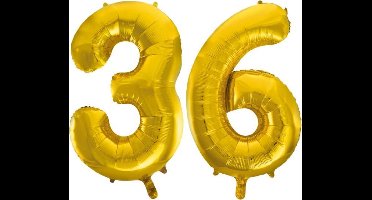 Folieballon nr. 36 Goud 86cm