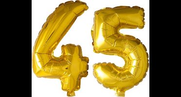 Folieballon nr. 45 Goud 41cm