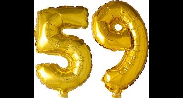 Folieballon nr. 59 Goud 41cm