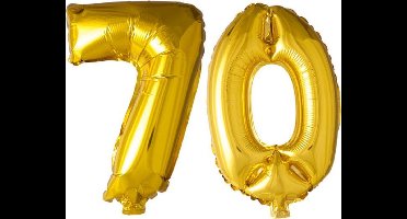 Folieballon nr. 70 Goud 41cm