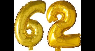 Folieballon nr. 62 Goud 41cm