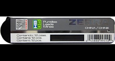 Zebra Potloodvulling – Vulpotlood – Vulling – 0.5 mm – Antraciet – 12 Stuks