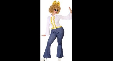 ATOSA - Goudkleurige en jean disco outfit voor vrouwen - Plus Size - XL