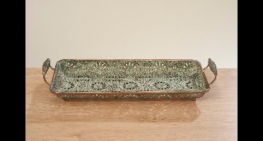 Dienblad - Koper - Groen - Rechthoek - 56cm - Metaal