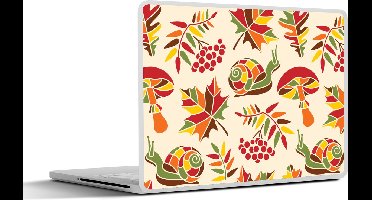 Laptop sticker - 11.6 inch - Herfst - Slakken - Patroon - 30x21cm - Laptopstickers - Laptop skin - Cover